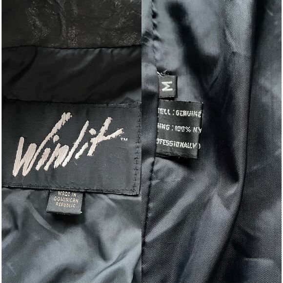 š„Vintage 80s Winlit Baroque Paisley Leather Long Duster Coat Gothic Steampunk M - Picture 15 of 16